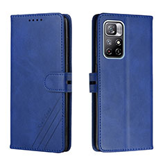 Funda de Cuero Cartera con Soporte Carcasa H02X para Xiaomi Redmi Note 11 5G Azul