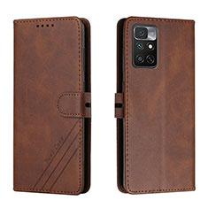 Funda de Cuero Cartera con Soporte Carcasa H02X para Xiaomi Redmi Note 11S 4G Marron