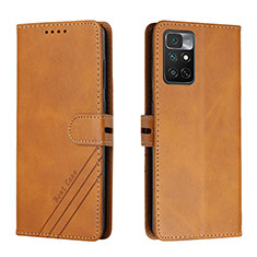 Funda de Cuero Cartera con Soporte Carcasa H02X para Xiaomi Redmi Note 11S 4G Marron Claro