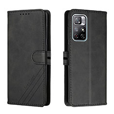 Funda de Cuero Cartera con Soporte Carcasa H02X para Xiaomi Redmi Note 11S 5G Negro