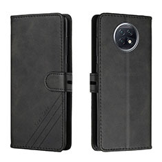 Funda de Cuero Cartera con Soporte Carcasa H02X para Xiaomi Redmi Note 9 5G Negro