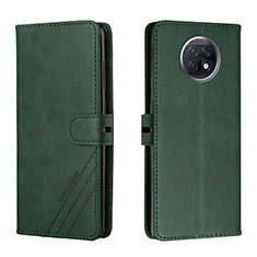 Funda de Cuero Cartera con Soporte Carcasa H02X para Xiaomi Redmi Note 9 5G Verde