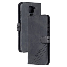 Funda de Cuero Cartera con Soporte Carcasa H02X para Xiaomi Redmi Note 9 Negro