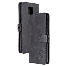 Funda de Cuero Cartera con Soporte Carcasa H02X para Xiaomi Redmi Note 9 Pro Max Negro