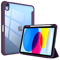 Funda de Cuero Cartera con Soporte Carcasa H03 para Apple iPad 10.9 (2022) Morado