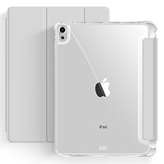 Funda de Cuero Cartera con Soporte Carcasa H03 para Apple iPad Air 5 10.9 (2022) Gris