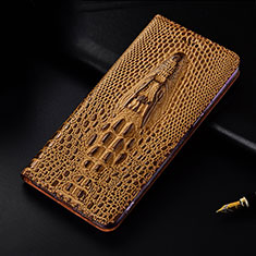 Funda de Cuero Cartera con Soporte Carcasa H03P para Asus ROG Phone 5 Pro Marron