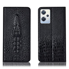 Funda de Cuero Cartera con Soporte Carcasa H03P para OnePlus Nord CE 2 Lite 5G Negro