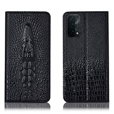 Funda de Cuero Cartera con Soporte Carcasa H03P para OnePlus Nord N200 5G Negro