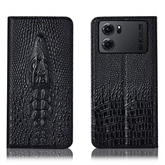 Funda de Cuero Cartera con Soporte Carcasa H03P para Oppo K10 5G Negro