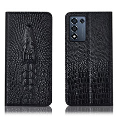 Funda de Cuero Cartera con Soporte Carcasa H03P para Oppo K9S 5G Negro