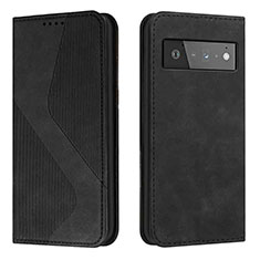 Funda de Cuero Cartera con Soporte Carcasa H03X para Google Pixel 6 5G Negro