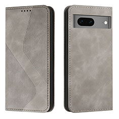 Funda de Cuero Cartera con Soporte Carcasa H03X para Google Pixel 7 5G Gris