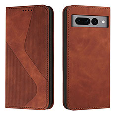 Funda de Cuero Cartera con Soporte Carcasa H03X para Google Pixel 7 Pro 5G Marron