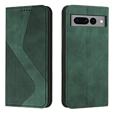 Funda de Cuero Cartera con Soporte Carcasa H03X para Google Pixel 7 Pro 5G Verde