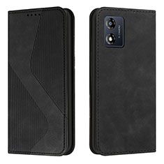 Funda de Cuero Cartera con Soporte Carcasa H03X para Motorola Moto E13 Negro