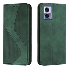 Funda de Cuero Cartera con Soporte Carcasa H03X para Motorola Moto Edge 30 Lite 5G Verde