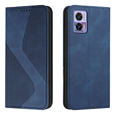 Funda de Cuero Cartera con Soporte Carcasa H03X para Motorola Moto Edge 30 Neo 5G Azul