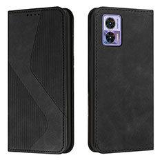 Funda de Cuero Cartera con Soporte Carcasa H03X para Motorola Moto Edge 30 Neo 5G Negro