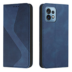 Funda de Cuero Cartera con Soporte Carcasa H03X para Motorola Moto Edge 40 Pro 5G Azul