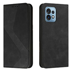 Funda de Cuero Cartera con Soporte Carcasa H03X para Motorola Moto Edge 40 Pro 5G Negro