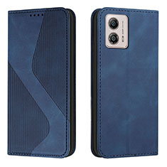 Funda de Cuero Cartera con Soporte Carcasa H03X para Motorola Moto G53y 5G Azul