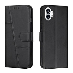 Funda de Cuero Cartera con Soporte Carcasa H03X para Nothing Phone 1 Negro