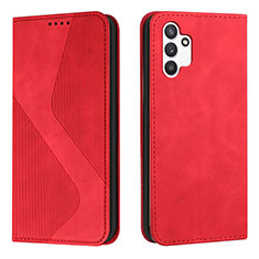 Funda de Cuero Cartera con Soporte Carcasa H03X para Samsung Galaxy A13 4G Rojo