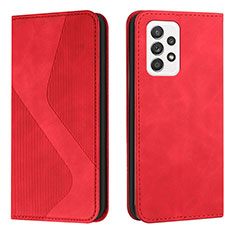 Funda de Cuero Cartera con Soporte Carcasa H03X para Samsung Galaxy A53 5G Rojo