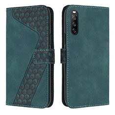 Funda de Cuero Cartera con Soporte Carcasa H03X para Sony Xperia 10 IV Verde