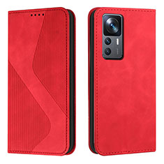 Funda de Cuero Cartera con Soporte Carcasa H03X para Xiaomi Mi 12T 5G Rojo