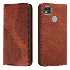 Funda de Cuero Cartera con Soporte Carcasa H03X para Xiaomi POCO C31 Marron