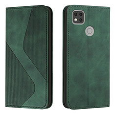 Funda de Cuero Cartera con Soporte Carcasa H03X para Xiaomi POCO C31 Verde