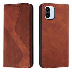 Funda de Cuero Cartera con Soporte Carcasa H03X para Xiaomi Poco C50 Marron