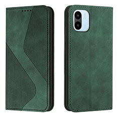 Funda de Cuero Cartera con Soporte Carcasa H03X para Xiaomi Poco C51 Verde