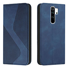 Funda de Cuero Cartera con Soporte Carcasa H03X para Xiaomi Poco M2 Azul