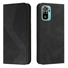 Funda de Cuero Cartera con Soporte Carcasa H03X para Xiaomi Poco M5S Negro