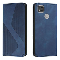 Funda de Cuero Cartera con Soporte Carcasa H03X para Xiaomi Redmi 9 Activ Azul