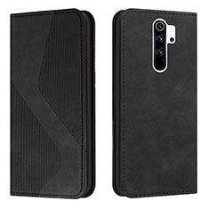 Funda de Cuero Cartera con Soporte Carcasa H03X para Xiaomi Redmi 9 Negro