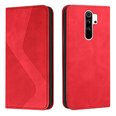 Funda de Cuero Cartera con Soporte Carcasa H03X para Xiaomi Redmi 9 Prime India Rojo