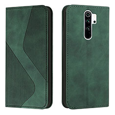 Funda de Cuero Cartera con Soporte Carcasa H03X para Xiaomi Redmi 9 Prime India Verde