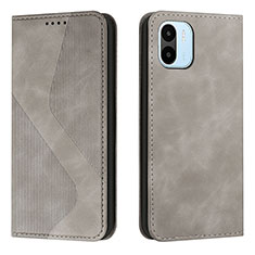 Funda de Cuero Cartera con Soporte Carcasa H03X para Xiaomi Redmi A2 Gris