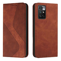 Funda de Cuero Cartera con Soporte Carcasa H03X para Xiaomi Redmi Note 11 4G (2022) Marron