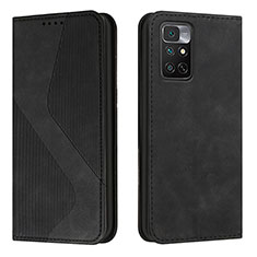 Funda de Cuero Cartera con Soporte Carcasa H03X para Xiaomi Redmi Note 11 4G (2022) Negro