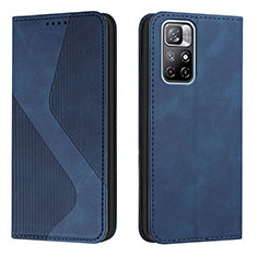 Funda de Cuero Cartera con Soporte Carcasa H03X para Xiaomi Redmi Note 11T 5G Azul