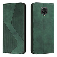 Funda de Cuero Cartera con Soporte Carcasa H03X para Xiaomi Redmi Note 9 Pro Max Verde