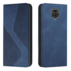 Funda de Cuero Cartera con Soporte Carcasa H03X para Xiaomi Redmi Note 9S Azul