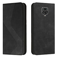 Funda de Cuero Cartera con Soporte Carcasa H03X para Xiaomi Redmi Note 9S Negro