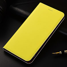 Funda de Cuero Cartera con Soporte Carcasa H04 para Apple iPhone 13 Pro Max Amarillo