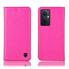 Funda de Cuero Cartera con Soporte Carcasa H04P para OnePlus Nord N20 5G Rosa Roja